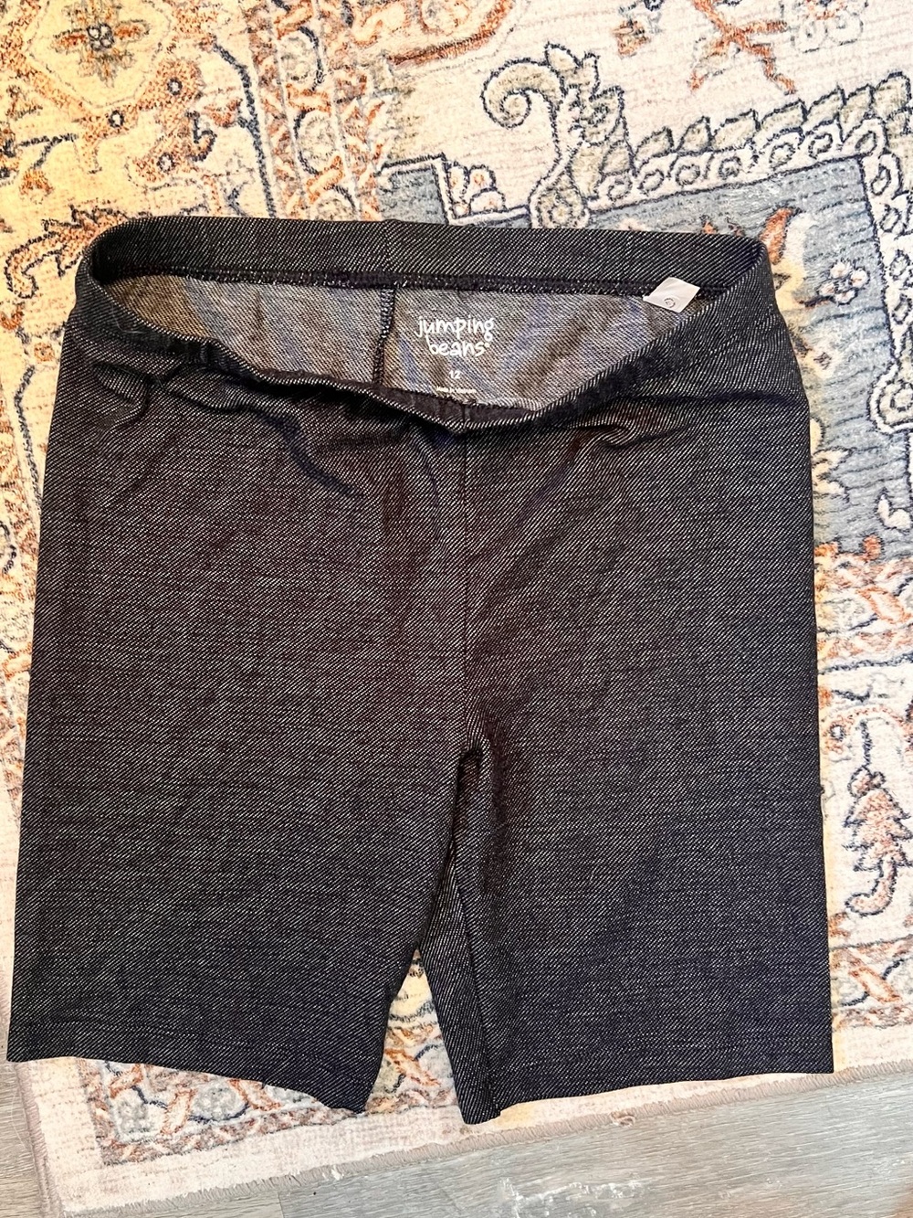 jumping beans Black Heather Girls' Knit Bike Shorts